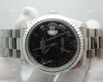 Copy Rolex Datejust Black Face Roman Markers President Band